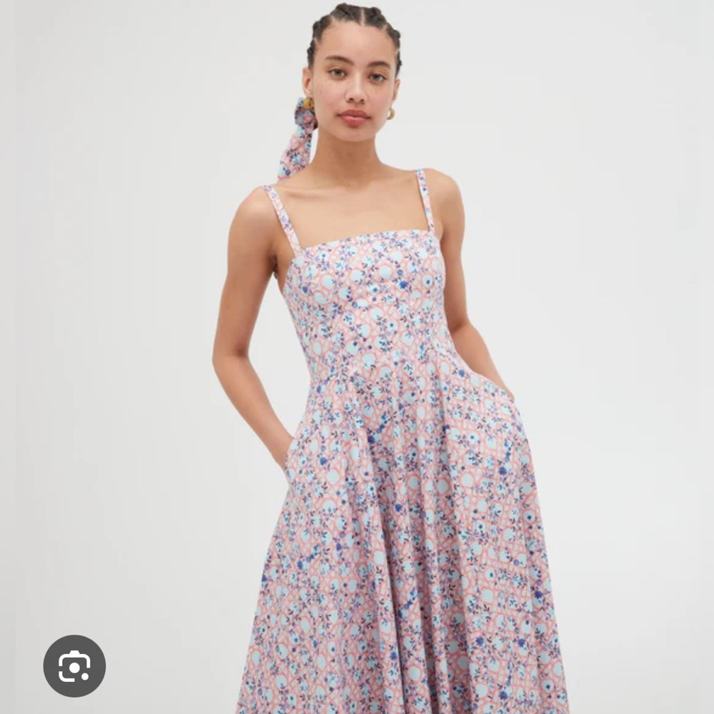 Hill House Margot Dress Pink Basketweave Large